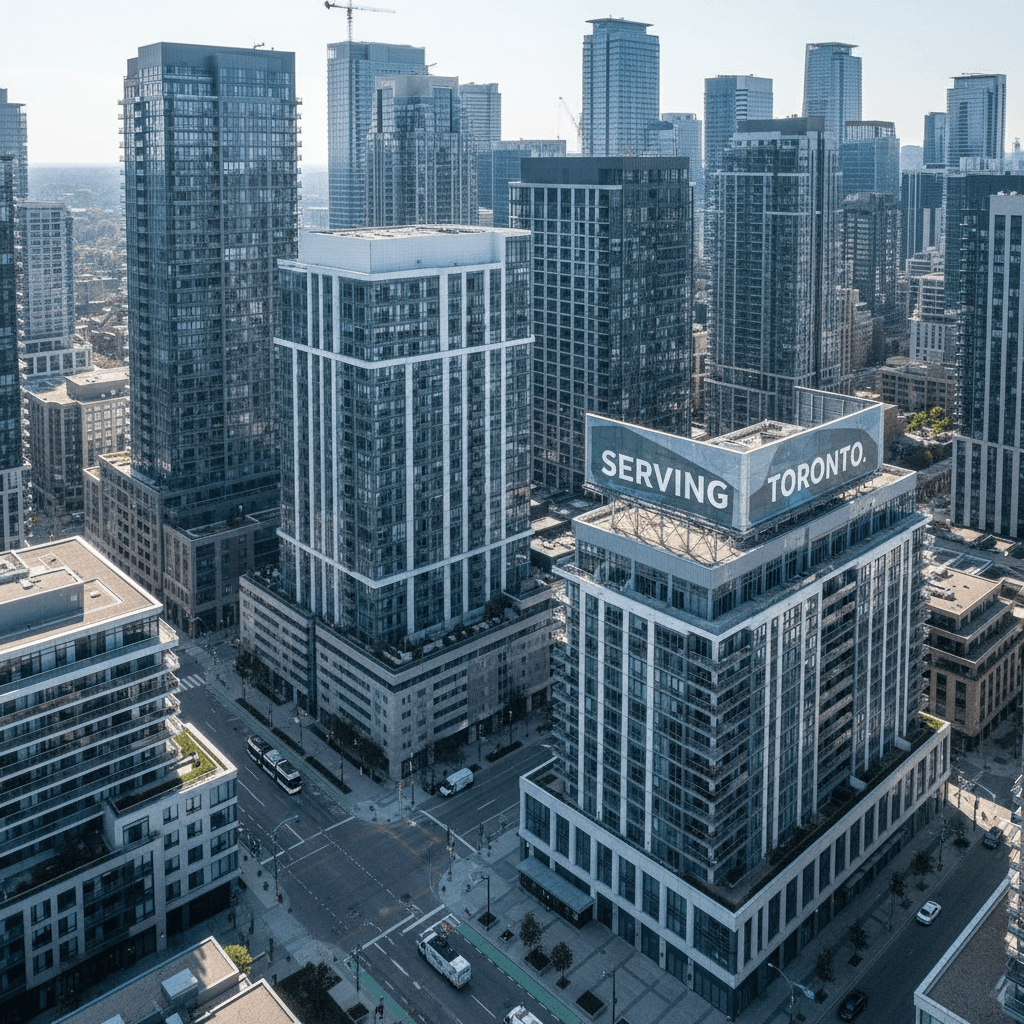 Modern Toronto neighborhood showing service coverage area